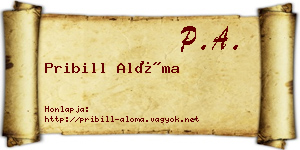 Pribill Alóma névjegykártya