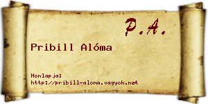 Pribill Alóma névjegykártya
